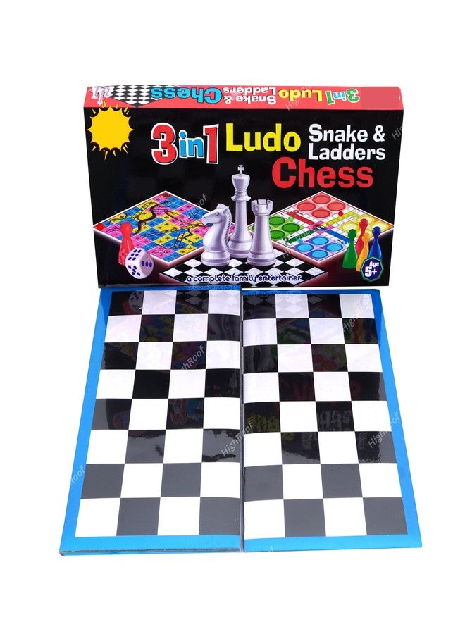 HighRoof 3 in 1 Jungle Ludo & Snakes Ladders and Classic Chess Board Game Combo Set - Multicolor - Image 4